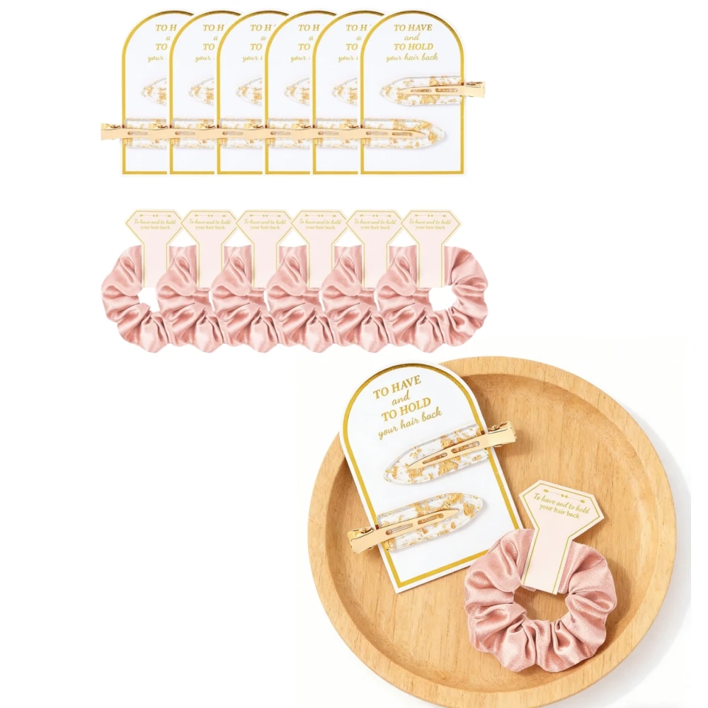 

Набор из 12 предметов: заколки и резинки для волос для подружек невесты, мягкие свадебные аксессуары для волос для женщин