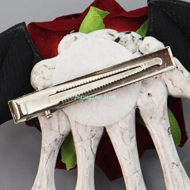 y88a 1pc هيكل عظمي يدوي الشعر مقطع بلاستيكي أنيق لحفلات الأطراف وتصميم أزياء الشباب