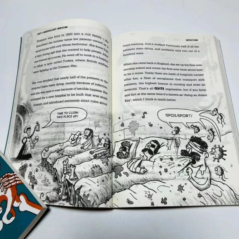 Juego completo de libros de cuentos médicos hilarantes de tío Kai, versión en inglés, 2 volúmenes