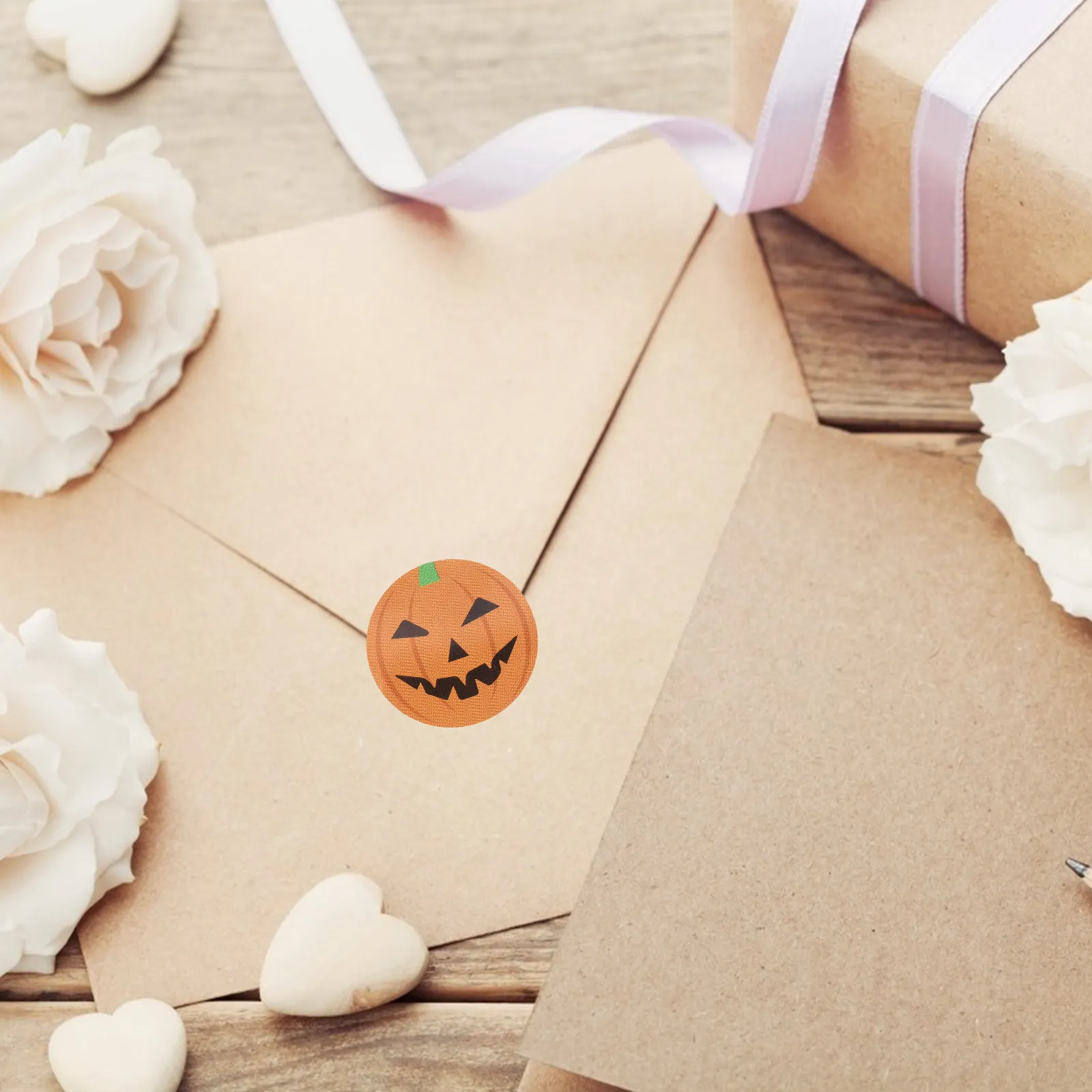 Creative Halloween Sticker Set Pumpkin and Grimace Motifs 3 Assorted Sizes No Glue Residue Easy Peel Decor for Party Fun