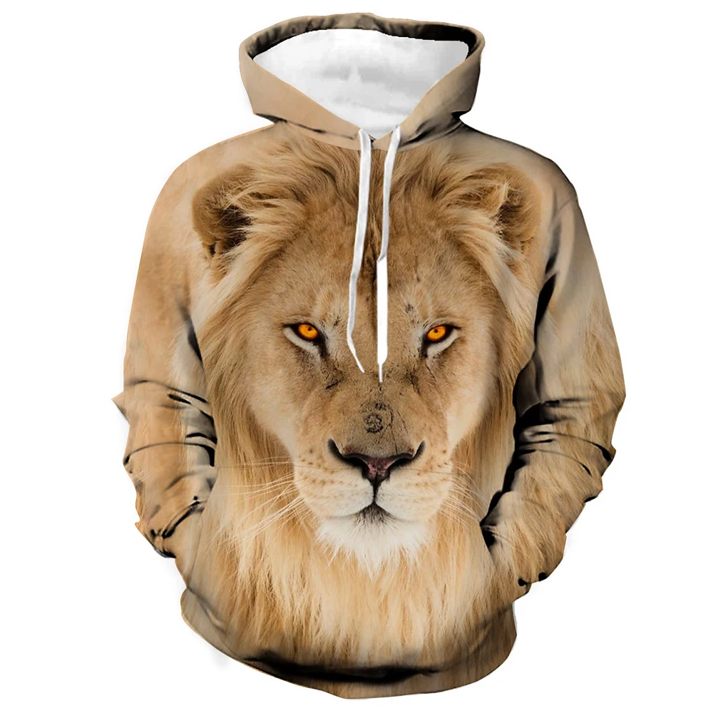 

2024 Boutique Retro Lion Print Hoodie Men's Fall Casual Clothing Men's Street Fashion Top Men's Winter Comfortable Warm Hoodie