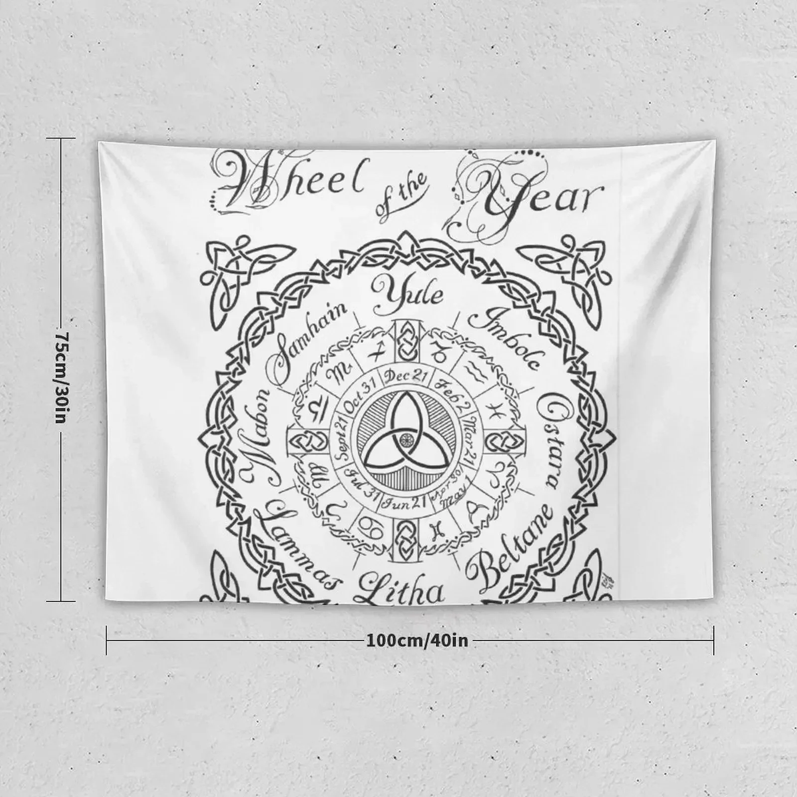 Wheel of the Year Tapestry Wall Decor Hanging On The Wall Tapestry