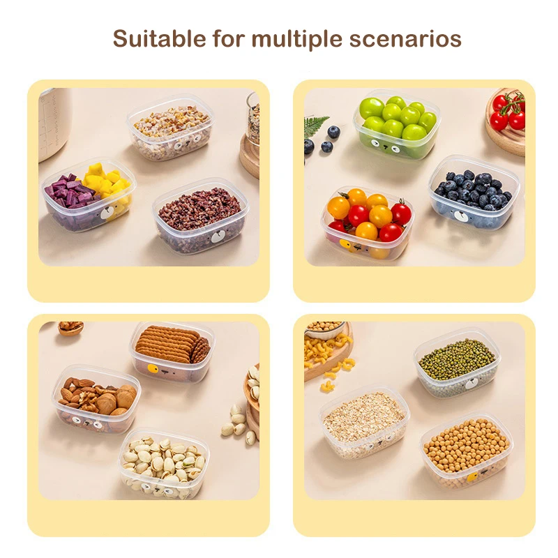 Scatola di immagazzinaggio del frigorifero conservazione della freschezza cereali grossolani per uso alimentare riso integrale Sub-imballaggio forno a microonde scatola speciale per il pranzo