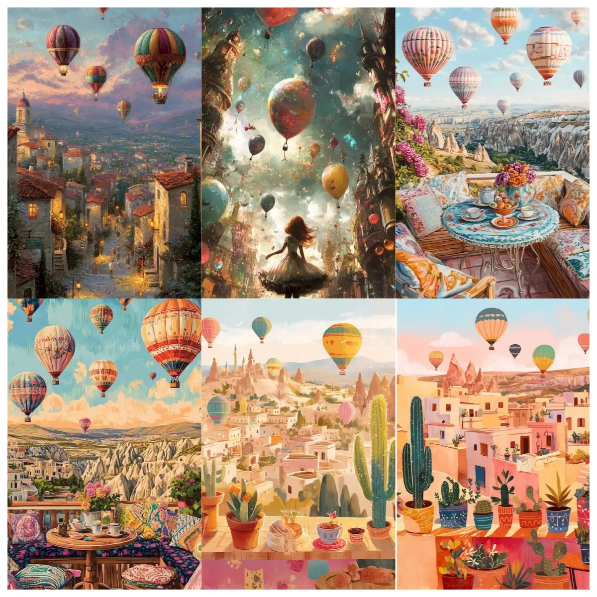 

1000pcs Jigsaw Puzzle, Landscape hot air balloon House Puzzle, Perfect for DIY Creative Fun with Family,Gift ,teasing Toy