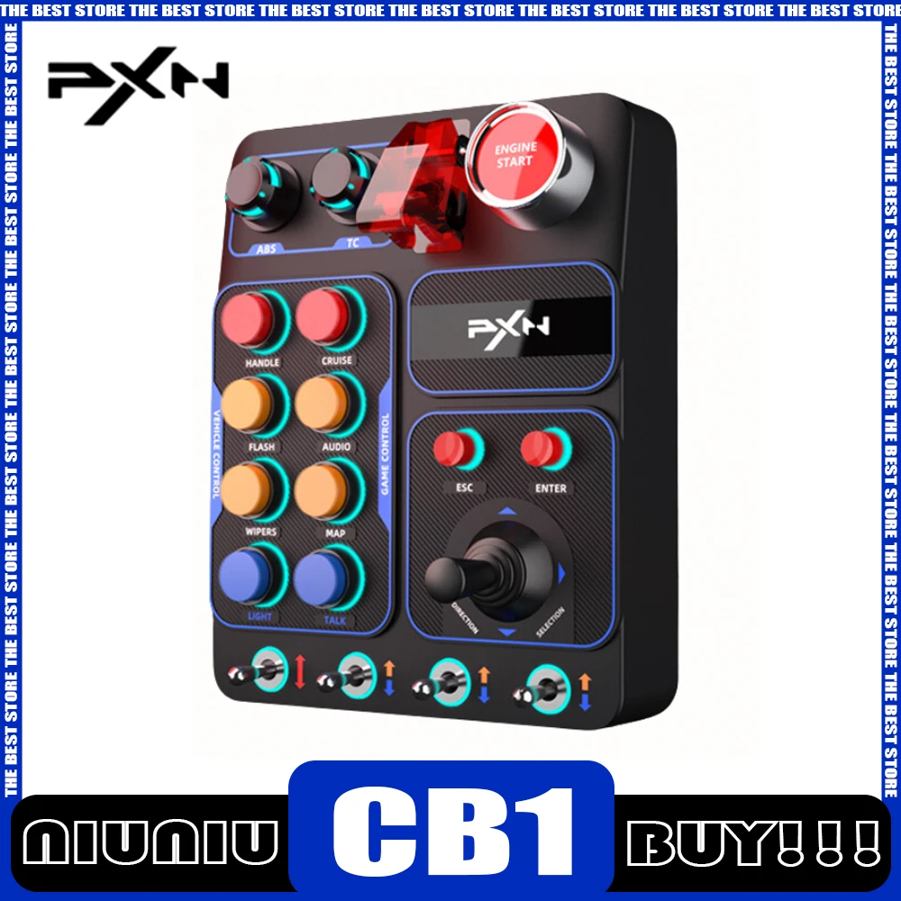 

Pxn Cb1 Racing Simulator Central Control Box Rgb Multifunctional Key Control Box For Euro Truck Simulator Racing Man Gamer Gifts