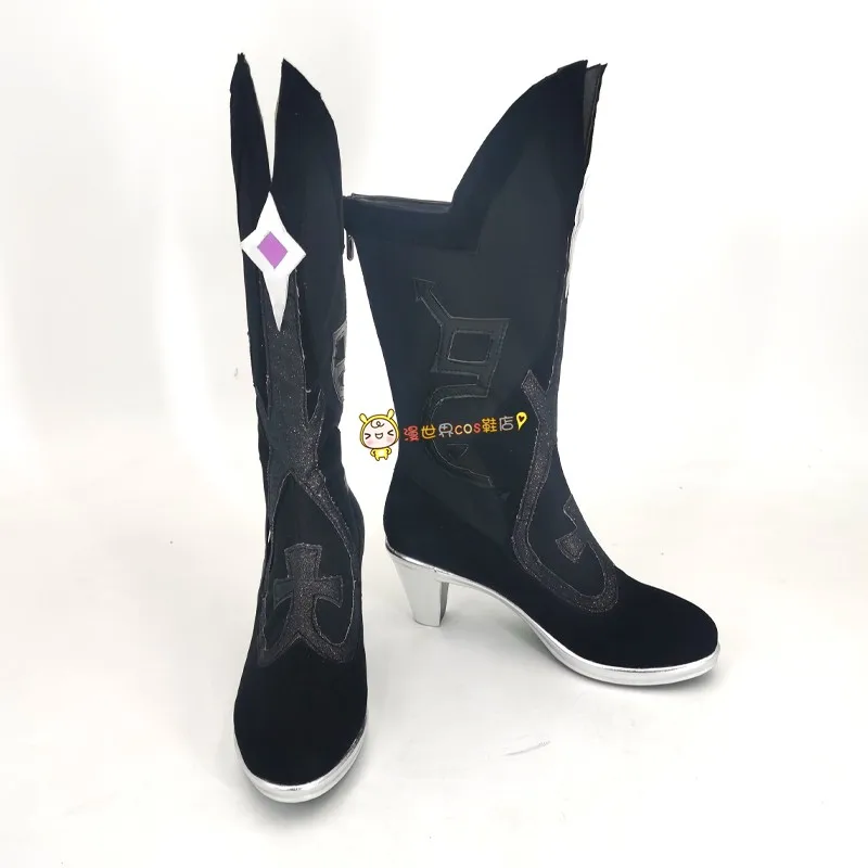 Game Genshinimpact Fischl Cosplay Boots  Halloween Game Cosplay Costume Prop Fischl Women Shoes Carnival Cosplay Anime