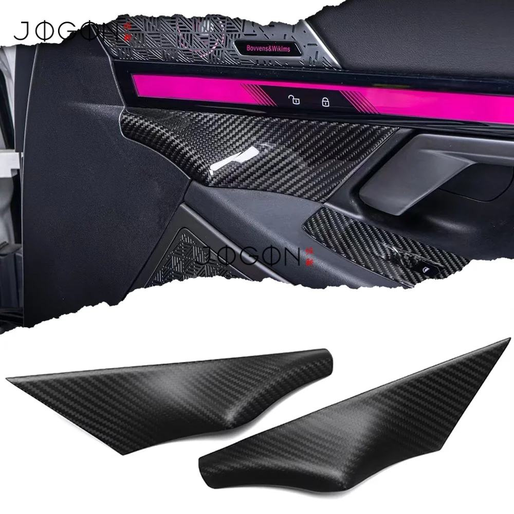 

Real Carbon Fiber Car Inner Front Door Handle Panel Cover Trim Accessories For BMW 5 Series i5 M60 G60 530 G68 530Li 2024 2025