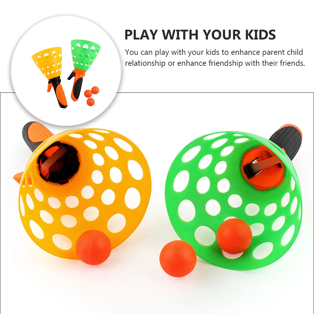 Juego de lanzamiento de bolas de plástico para niños, juego de lanzador interactivo, juego de lanzamiento de 5 piezas, para padres e hijos