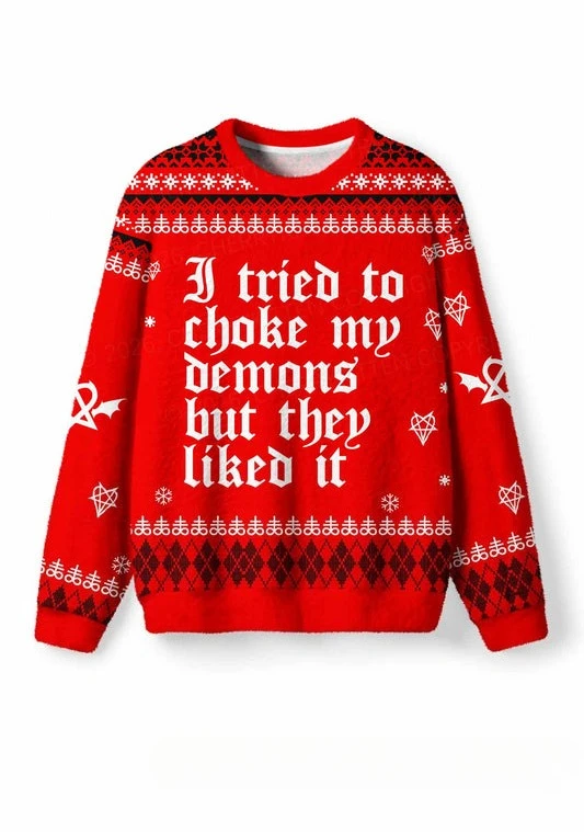 2026 Ugly Christmas Sweater Pullover,Funny Gothic Dark Aesthetic 3D Print Sweatshirt, Men‘s Women’s Kid‘s Christmas Party Jumper