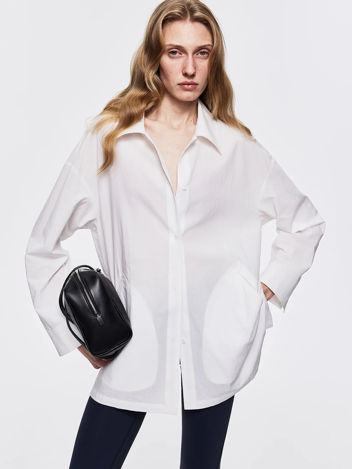 

UZZO Весенне-летняя легкая повседневная рубашка-куртка свободного кроя из шелково-хлопковой смеси с эффектом текстуры, женская модная верхняя одежда