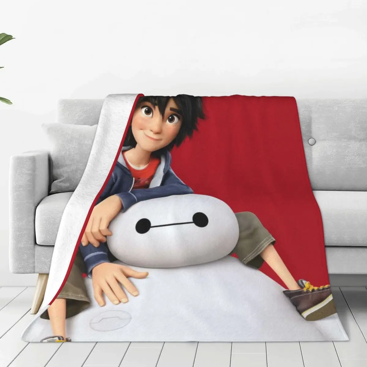 

Big Hero 6 Plush Flannel Blanket - Warm and Snuggly Fleece Throw for Couch, Bed, and Camping Adventures Any Time of Year