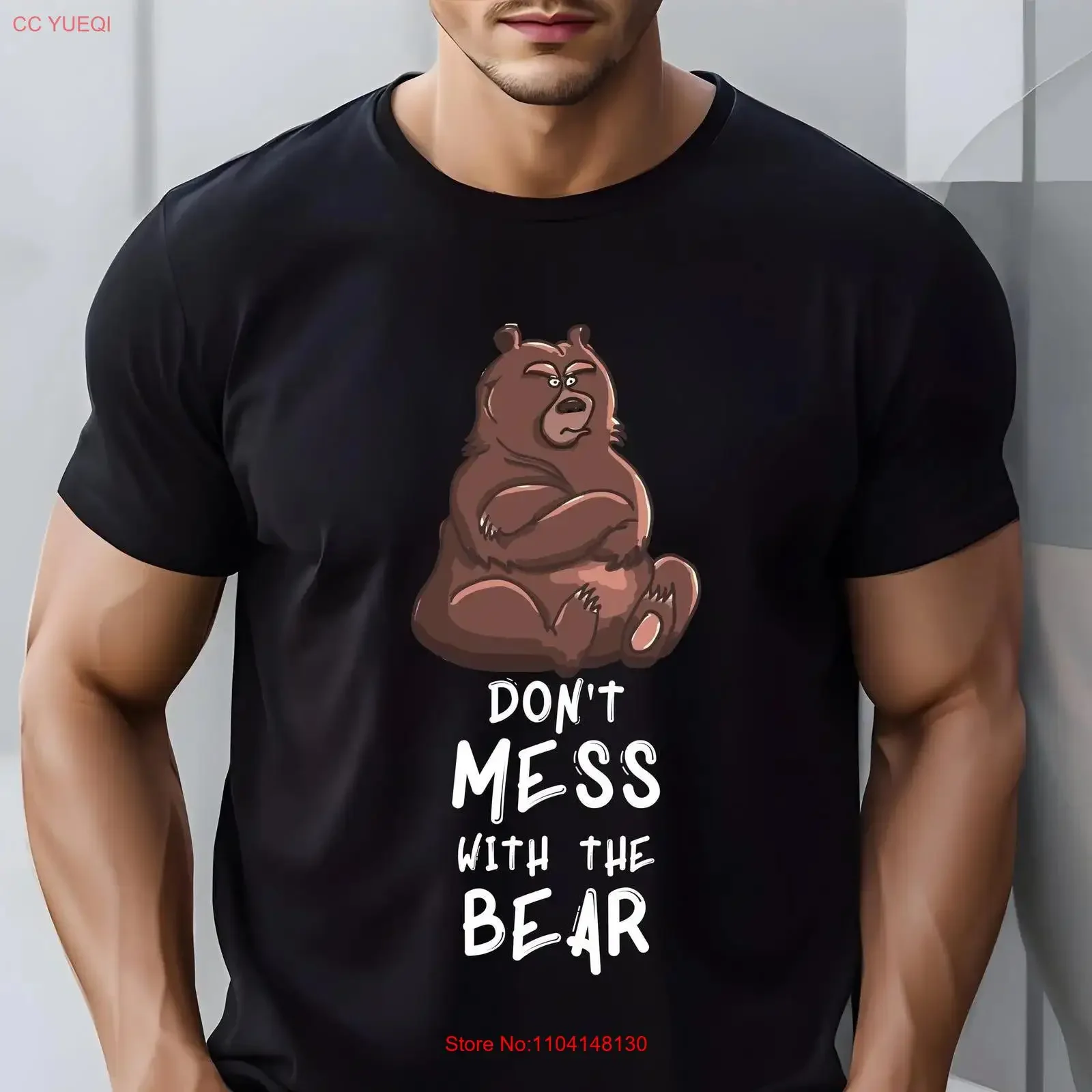 Bear T Shirt Don't Mess With The Funny Lovers Humorous Best vintage Washed streetwear Soft homme Top For Everyday Wear