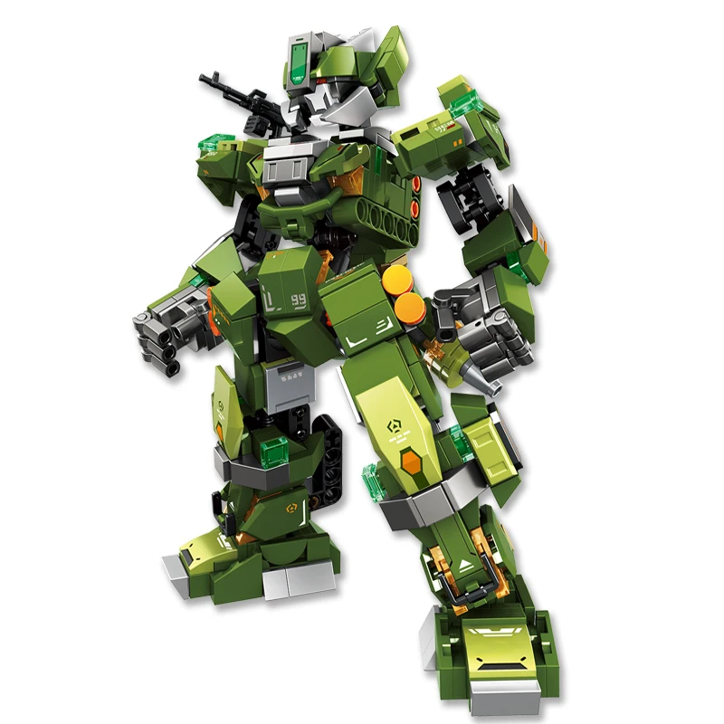 543pcs Creative Mecha Robot Blocks Boy's Toys Battle Robot Assembly Model Mini Building Bricks Gifts For Boys