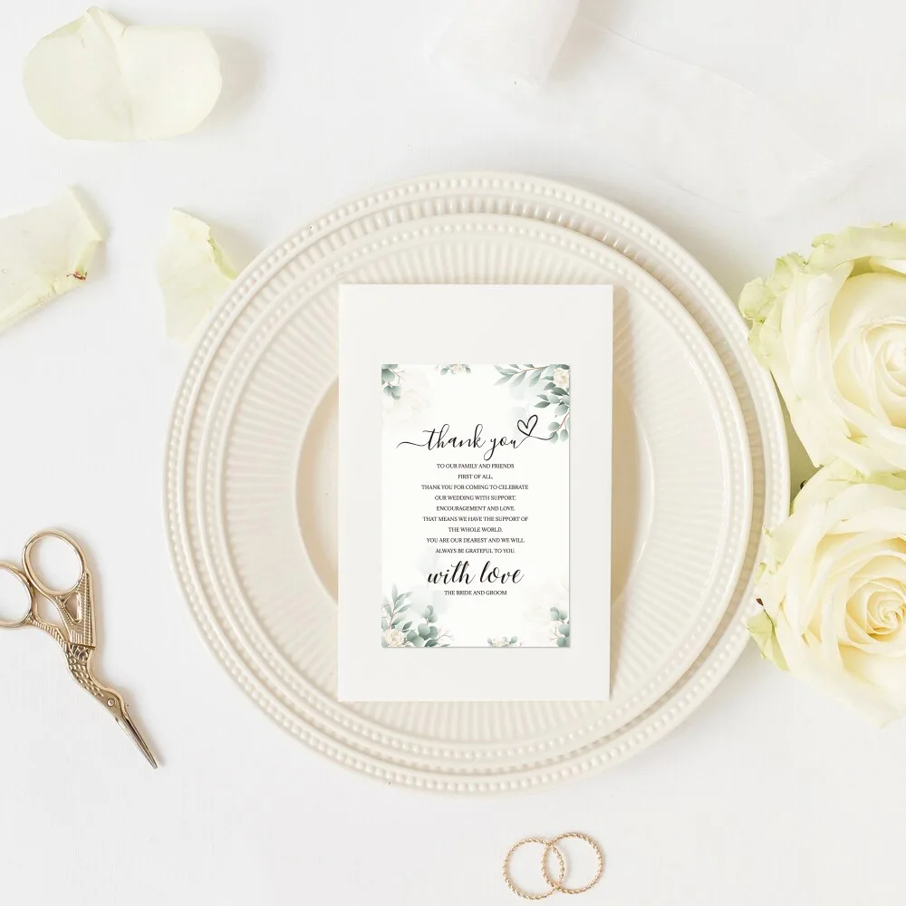 50 шт. свадебные открытки с благодарностью, украшения для свадебной церемонии, украшения для вечеринок, открытки для оформления торжеств или мероприятий