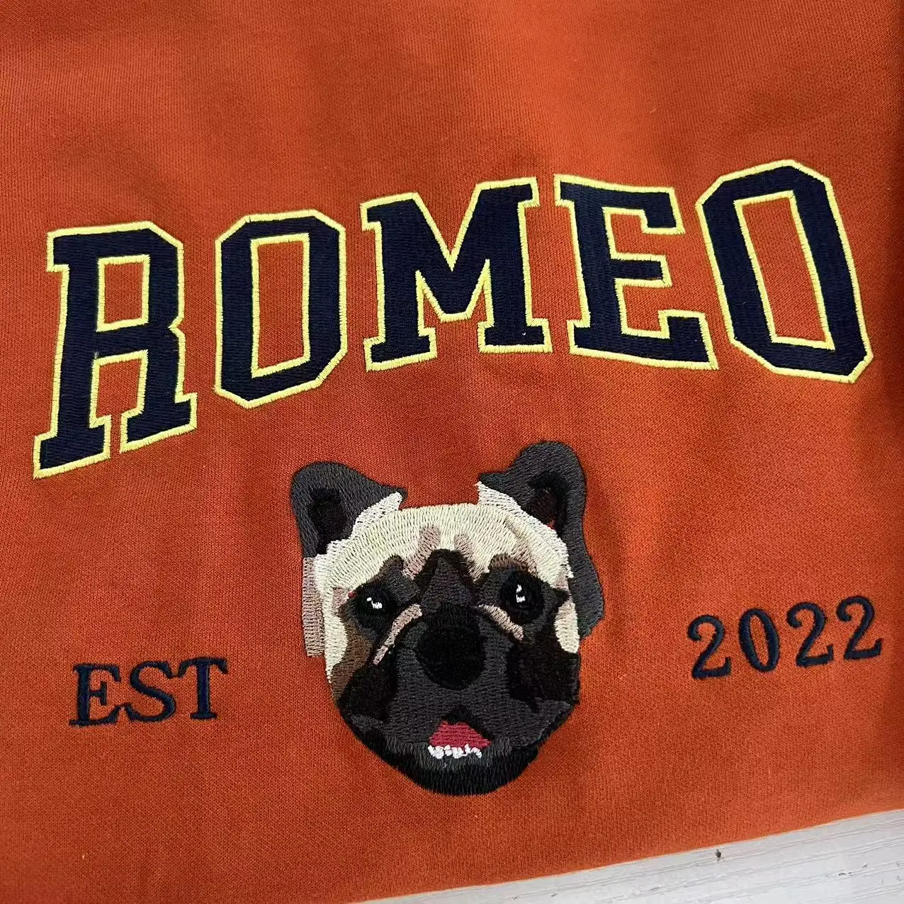 Personalized Pet Face Embroidered Sweatshirt Custom Dog Photo Sweatshirts Dog Lover Gift Birthday Gifts