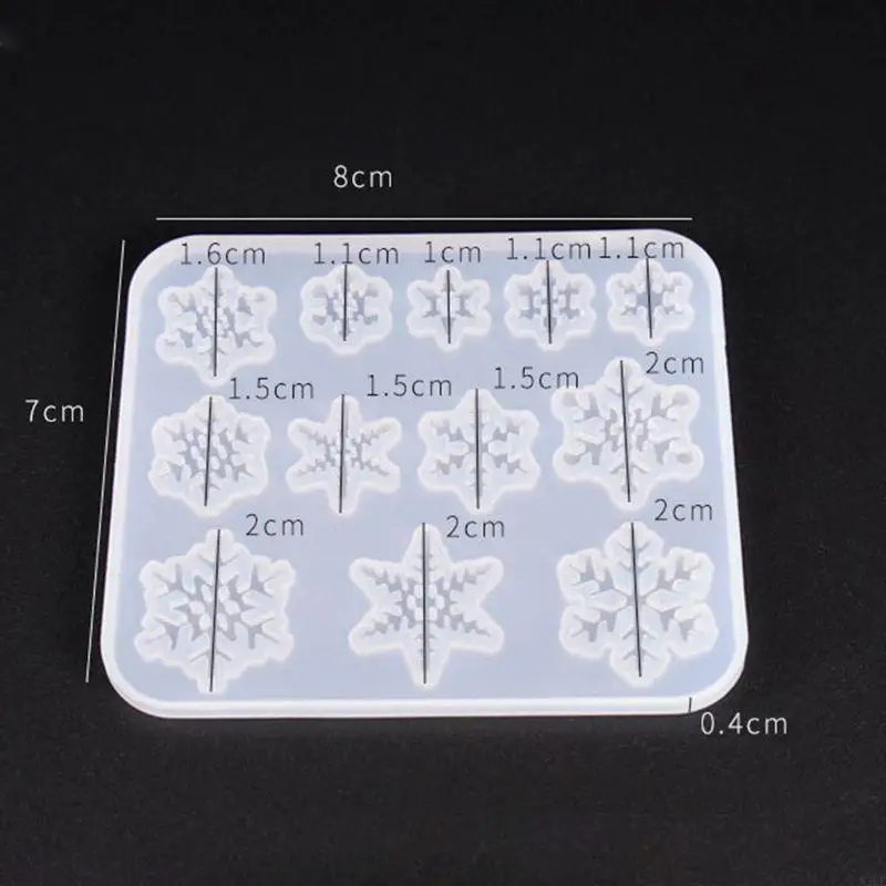 N2ue Snowflake/Square Epoxy Resin Molor Mirror Crystal Moldant