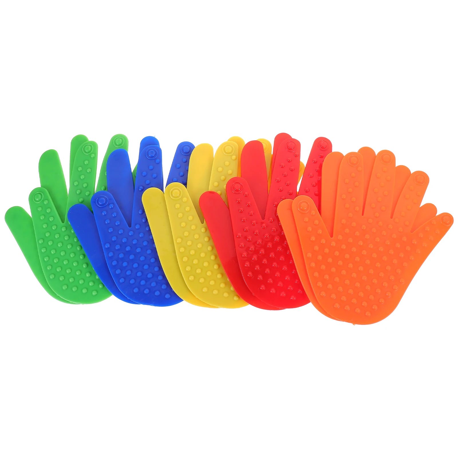 

5Pairs Carpet Spot Markers Reusable Non-Slip Hand Shape Floor Markers for Home Office School Training Courses Sports Practice