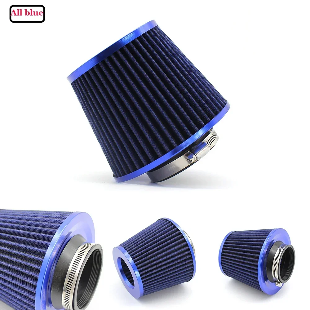 Universal 3inch 76mm High Flow Cold Air Intake Filters Car Racing Sport Air Filter Breather Cone Air- Filter Auto Accessories