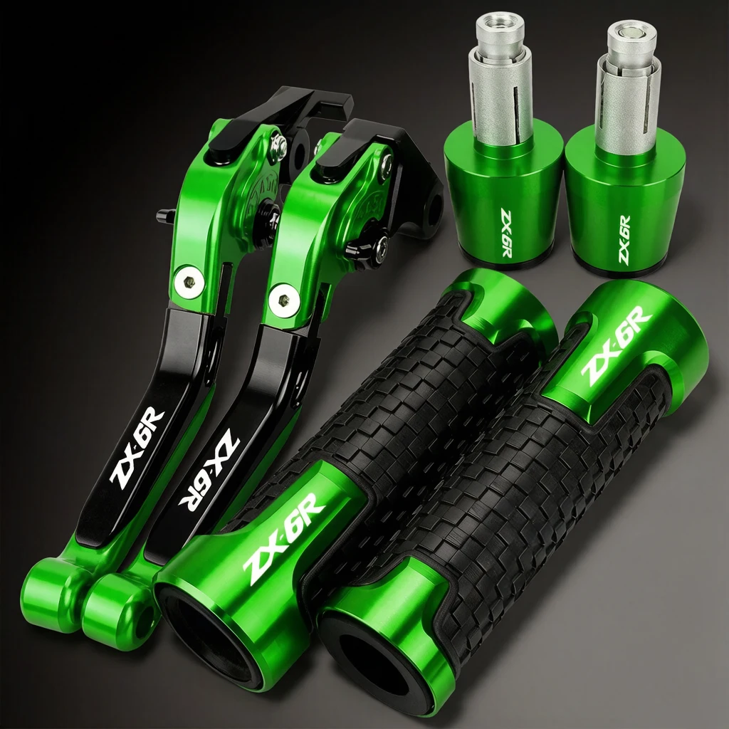 

For KAWASAKI NINJA ZX6R ZX-6R 2007-2016 2014 Motorcycle Clutch Lever Brake Levers Moto Handlebar Handle Hand Grips Ends Cap