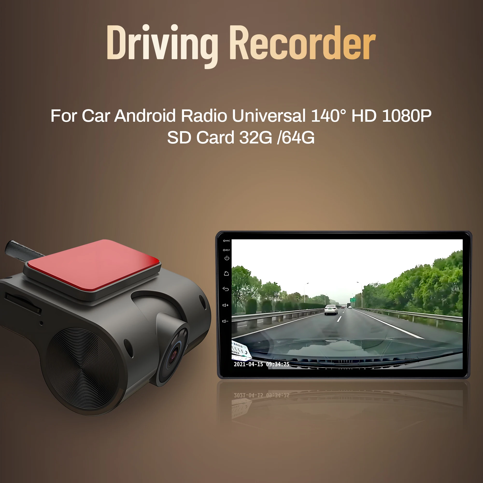 

Car Dvr ADAS Usb HD Camera Dvr 1080P For Android Car DVD Player Navigation Auto Audio Voice Alarm LDWS Support TF Card