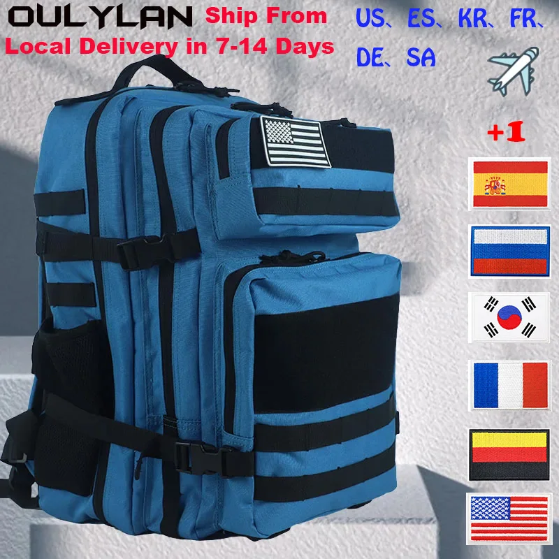 

Oulylan Trekking 25L 45L Military Tactical Backpack Outdoor Training Bag Hiking Camping Travel Rucksack Army 3D Molle Knapsack