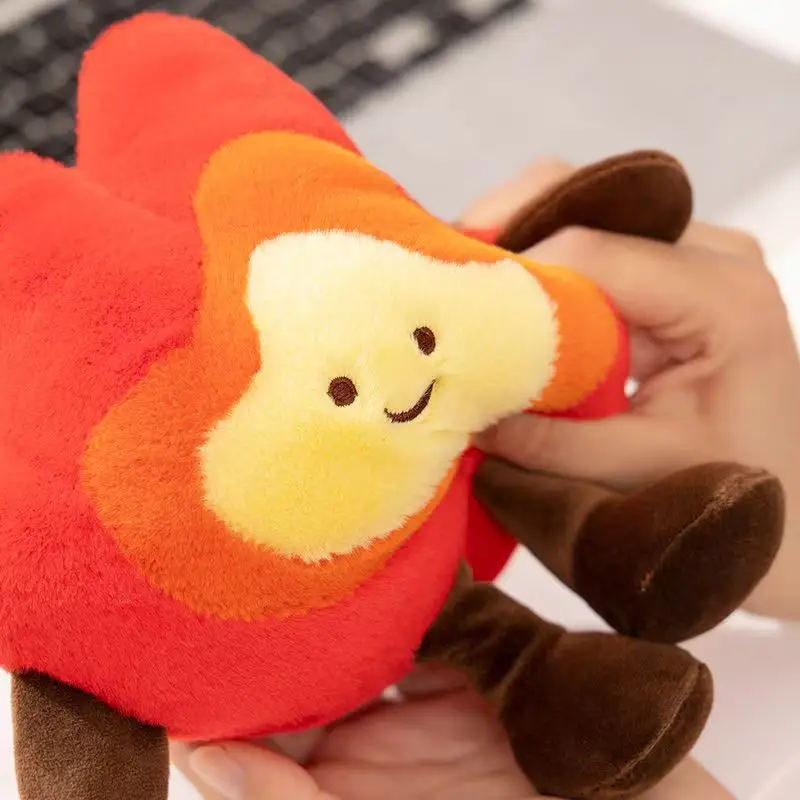 22/46cm Neue Simulations-Flammenpuppe Gefülltes Plüschtier Kissen Niedliches Cartoon-Anime-Geschenk für Freunde Spaßpuppe – Detail 18