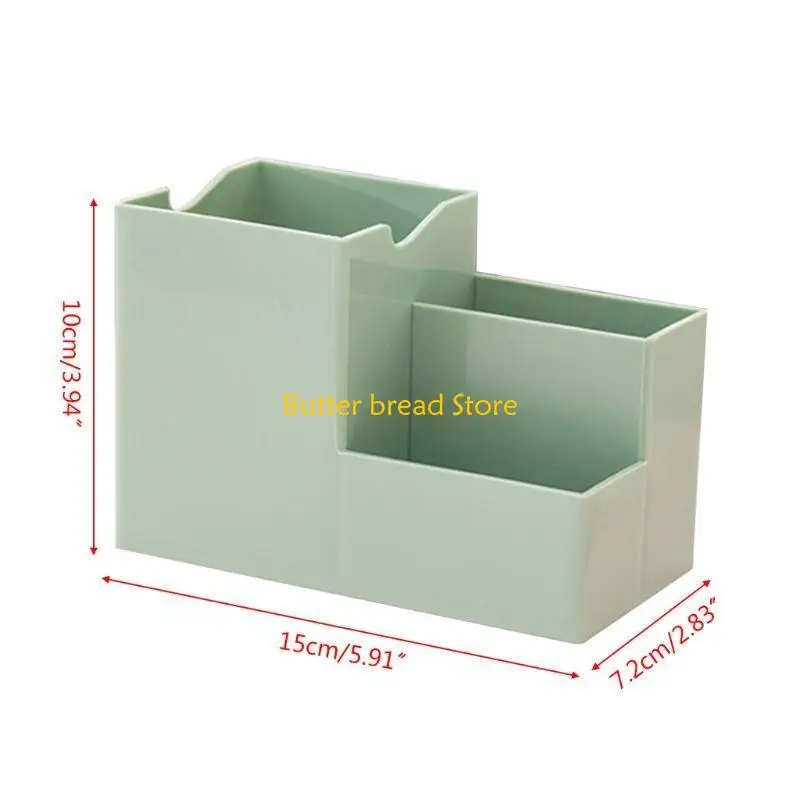 W89C Plastic Compartment Pen Holder Simple Storage Ruler Note Stickers Eraser Boxes