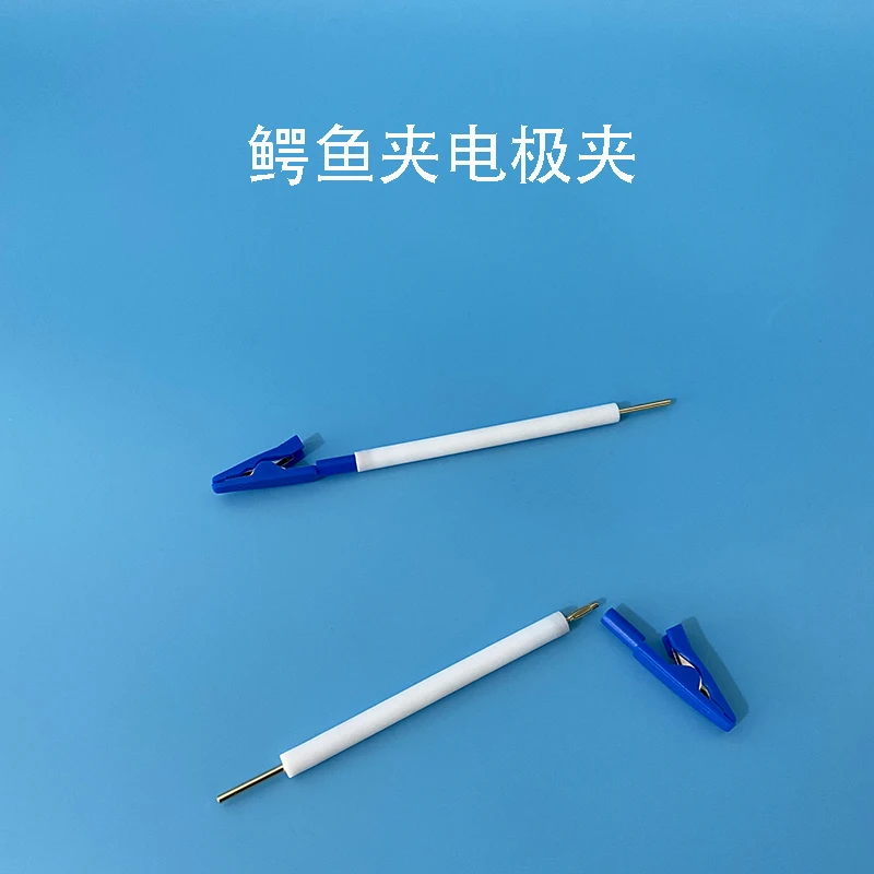 

5mm Slotted Crocodile Clip Electrode Clip Safe for Work Piece Sample No Damage