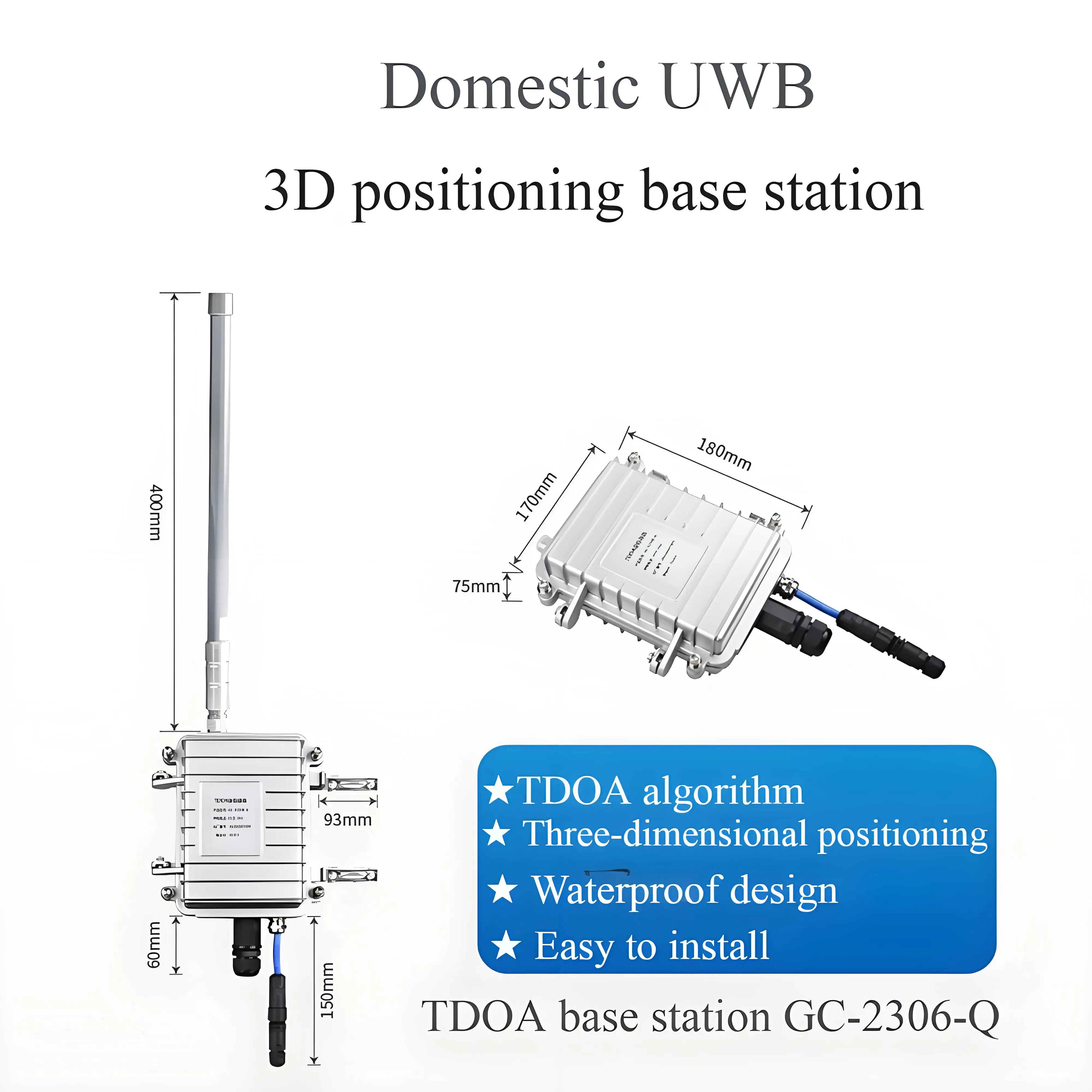 UWB 3D Localization TDOA Algorithm for Real-Time Ranging and Positioning in Stereoscopic Space and Planar Positioning Scheme