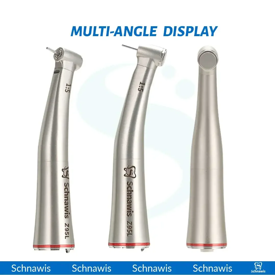 Dentistry Against Contra Angle Handpiece Z95L Mini Head Dental 1:5 Increasing Speed Handpiece Electric Hand Piece Optic Fiber