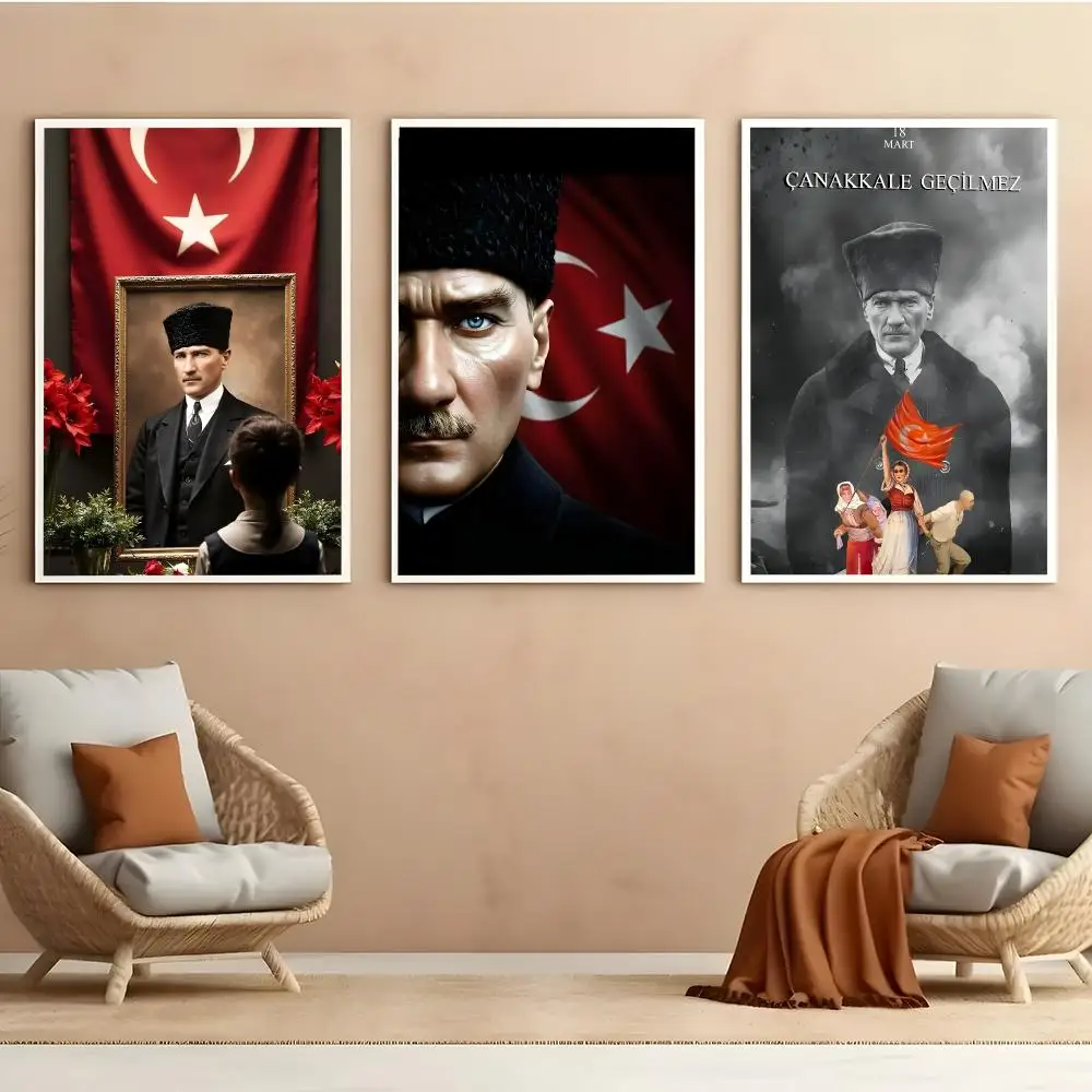 Ataturk Riding Horse Poster Aesthetic HD PVC Wall Art - Waterproof Wear Resistant For Home Hotel Bar