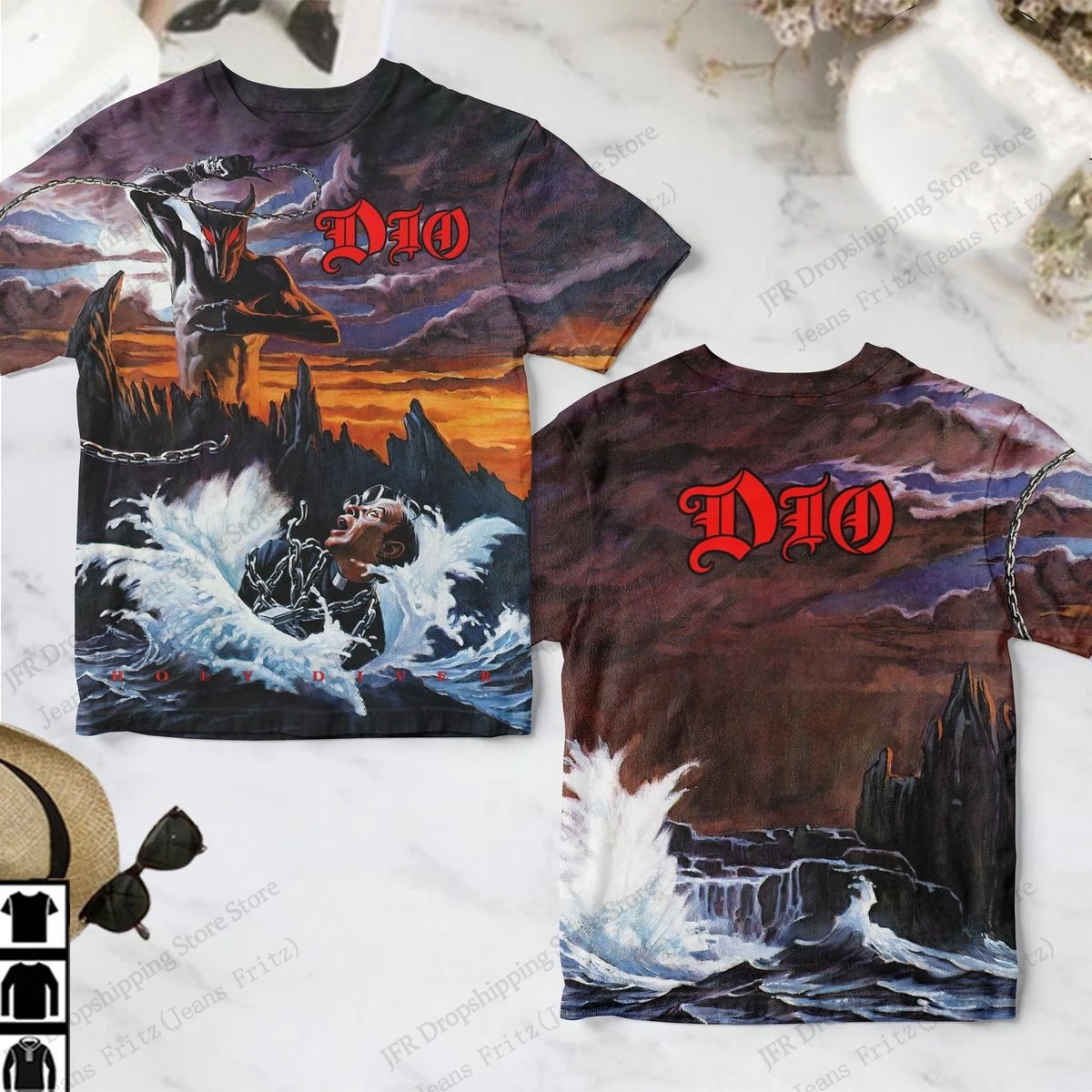 Retro Rock Dio Band 3d Graphic Print T-shirt Men Women Fashion Casual Oversized Short Sleeve Tops Tees Men Clothing Album New