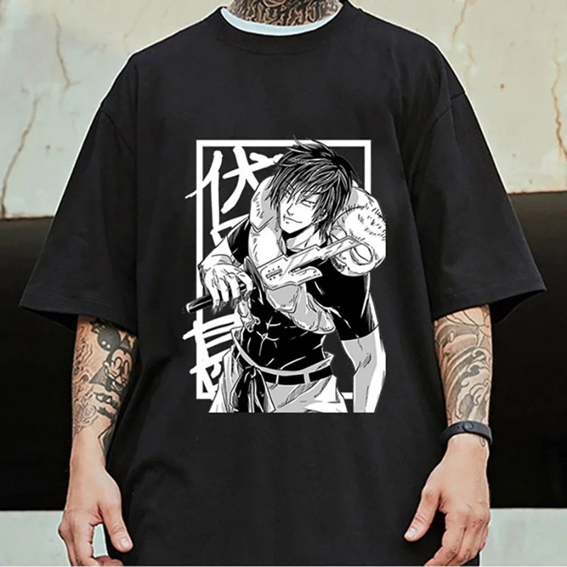 New Fushiguro Toji T Shirt Fashion Anime Harajuku Tees Summer Casual Round Neck Loose Short Sleeve Tops