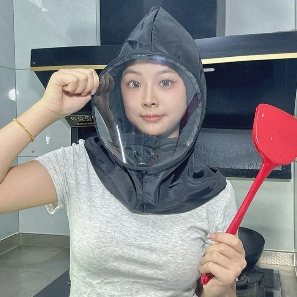 Splash Resistant Protective Mask Saliva-Proof Dust Proof Head Mounted Mask Polyester Anti Oil Splash Kitchen Hat Kitchen Cooking