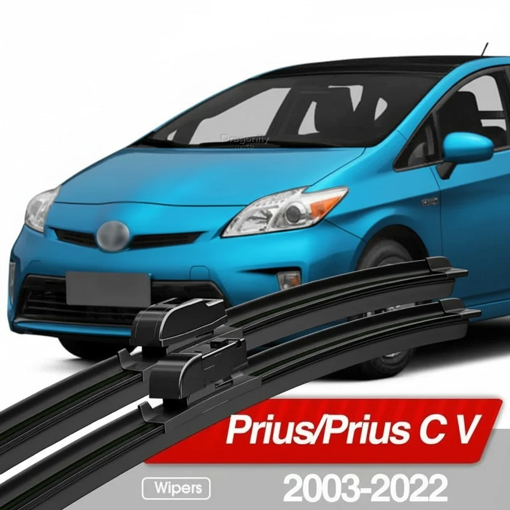 

Для Toyota Prius, Prius C, V 2003-2022: Комплект из 2 щеток стеклоочистителя лобового стекла, аксессуары для окон 2004, 2009, 2010, 2015, 2016 годов выпуска