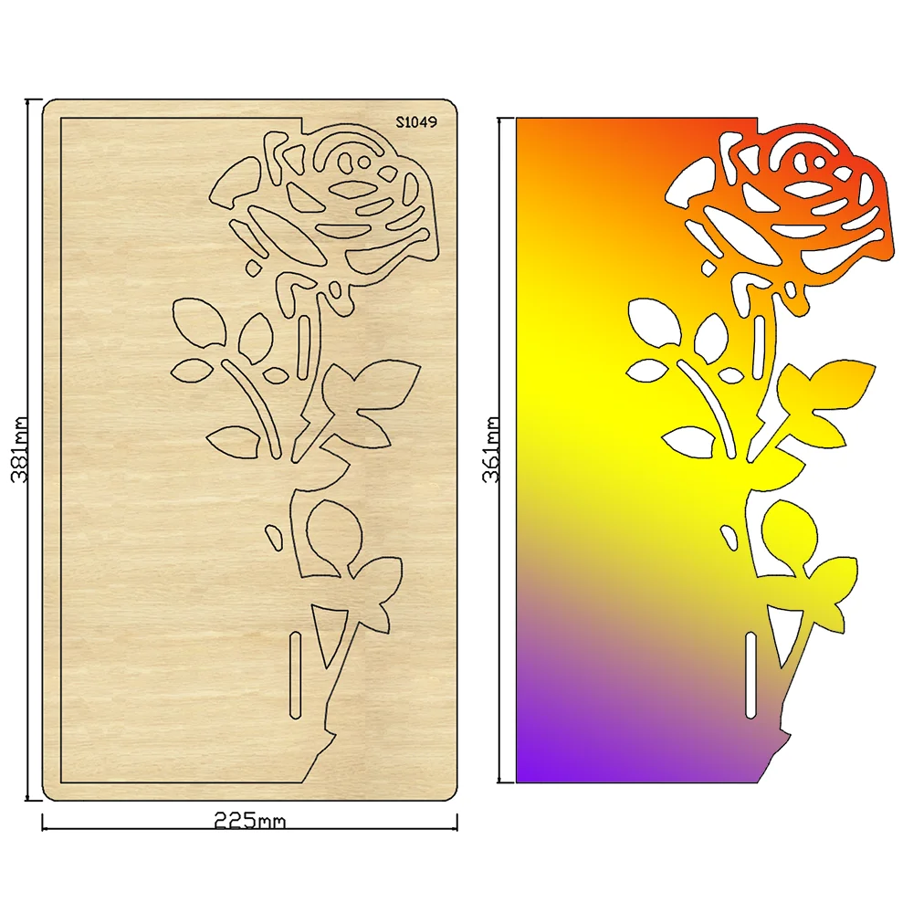 Rose Decoration Cutting Dies Wooden Suitable for Common Die Cutting Machines on the Market