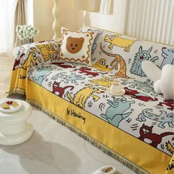 Graffiti Tapestry Floor Mat Polyester Cotton Thread Woven Nordic Sofa Cushion Camping Blanket Cover Four Seasons Sofa Cover