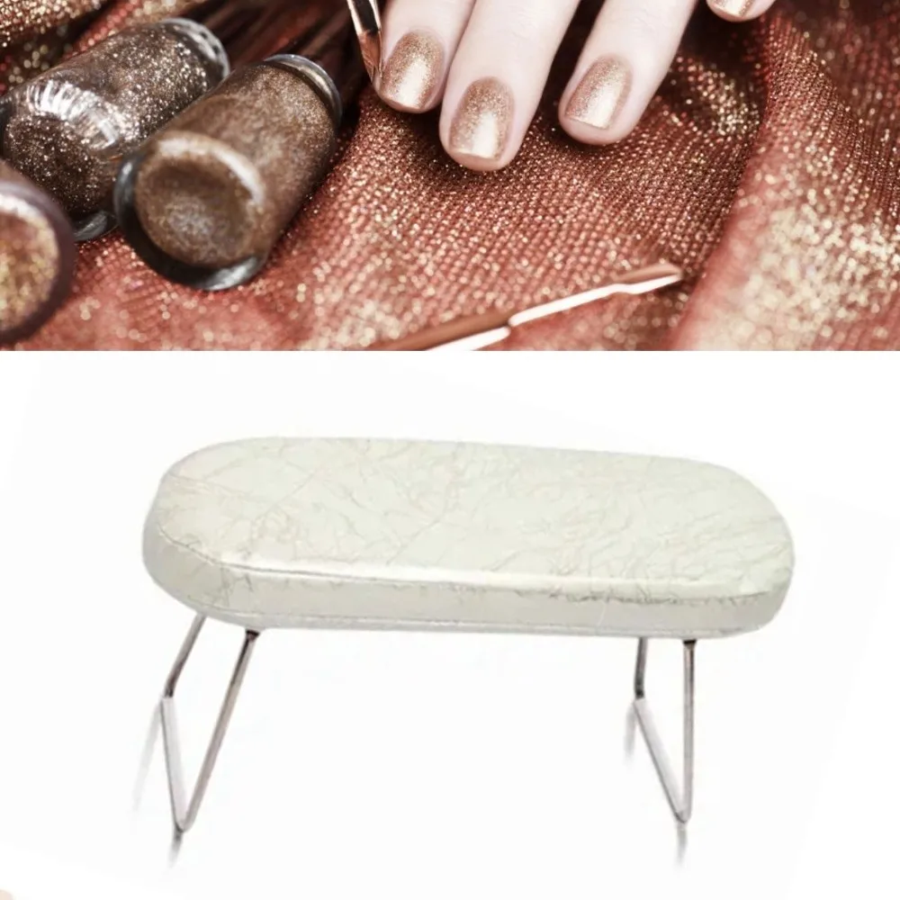PU Leather Nail Arm Rest Foldable Holder Soft Padding Nail Hand Rest Non-Slip Cushion Microfiber Leather Manicure Pillow