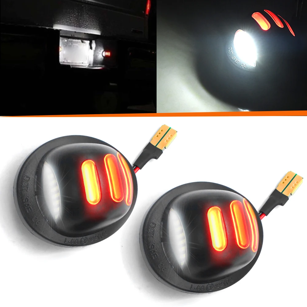 2Pcs Auto Number License Plate Lights Lamp For Ford F150 F-150 F-250 F-350 F-450 F 150 250 350 450 LED Car Luces Assembly New