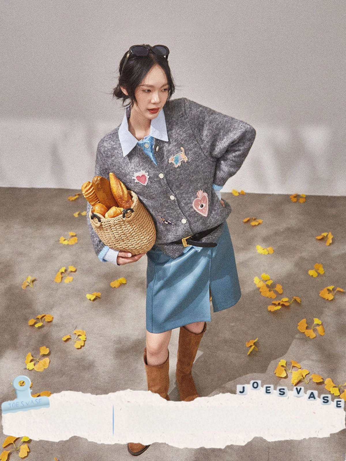 

ay Wild Geometric Pattern Knitted Sweater Women's Spring Autumn New Sle Embroidered Color Blo Open Cardigan