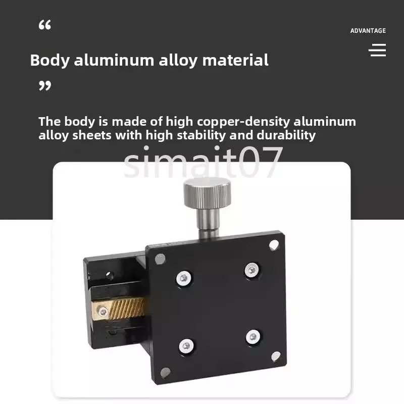 LWX4060 Gear Rack Manual Displacement Platform - Swallowtail Structure, Fast-Moving Precision Slide with Smooth Adjustment