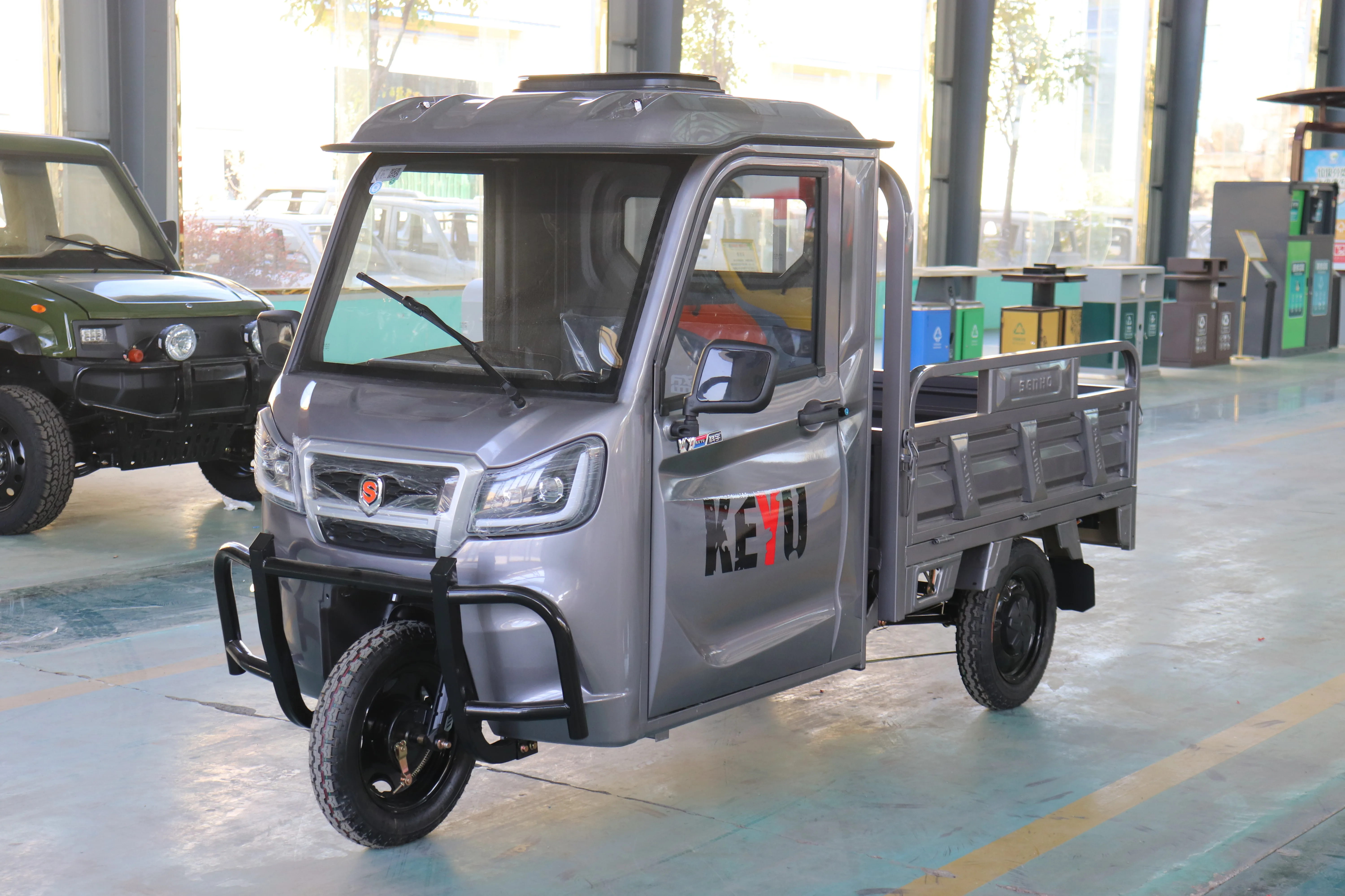 light-duty triporteur 3 wheel battery stainless steel car electric cargo tricycles 1500w for adults