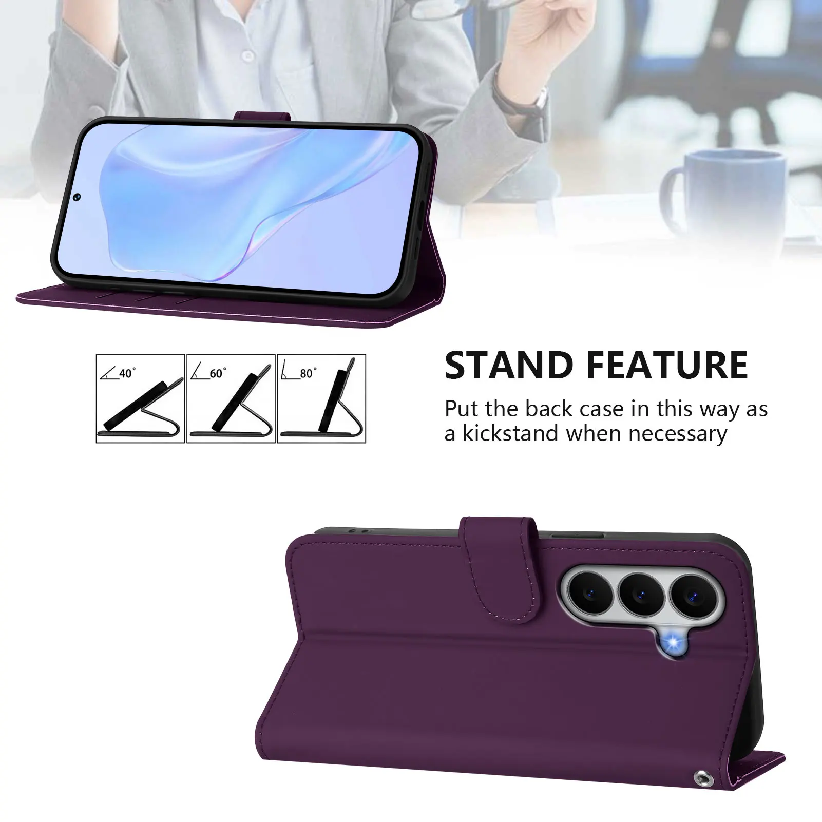 For Galaxy A18 A08 Flip Wallet Leather Phone Case on For Samsung Galaxy A18 A08 A57 A37 A27 A17 A07 With Card Slots Cover Fundas