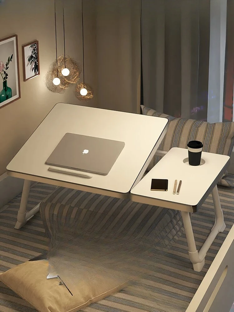 Bed small table bay window folding table student bedside dormitory desk laptop holder desk lazy bedroom sitting on the floor
