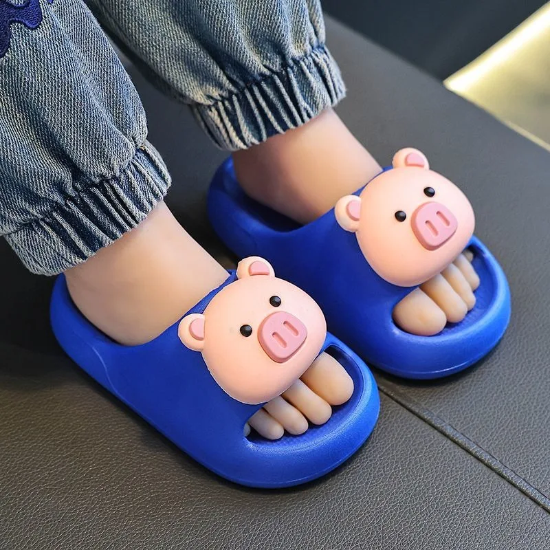 Kids' Cartoon Slippers Non Slip Soft Sole Summer Indoor Baby Bath House Shoes Waterproof Cloud Comfort for Toddler Boys Girls
