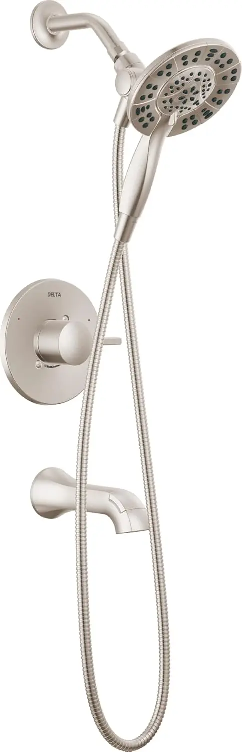 

Dual-Function Shower Trim Kit with 5-Spray Touch-Clean Shower Head for Bathroom, Chrome, No Valve Included