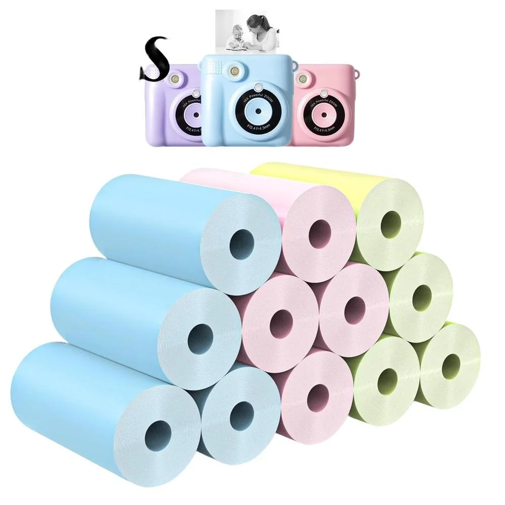 Mini Portable Printer Thermal Paper Universal 57mm Self-adhesive Paper Label Sticker For Phone Printing Picture Photo