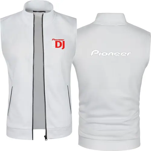 Men's Waistcoat Fleece Tank DJ Pioneer PRO Men's Knitted Velvet Top Zipper Vest Sleeveless High Neck Fleece Jacket Men Wear - Image 8