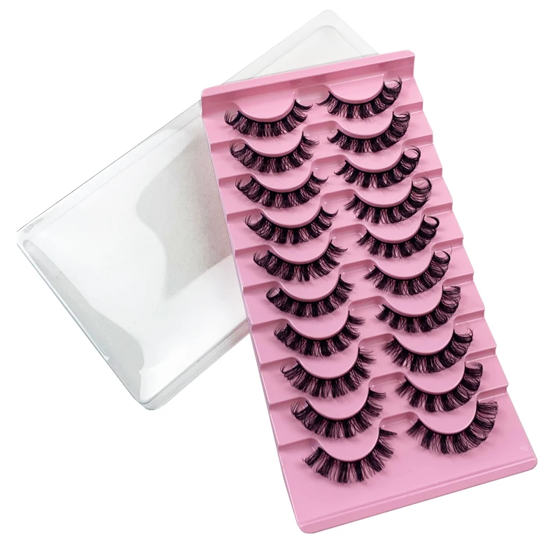 Russische Streifen Wimpern 10 Paar flauschige handgemachte Nerz 3d Volumen weiche gefälschte Nerz Wimpern Maquiagem Maquill age Femme