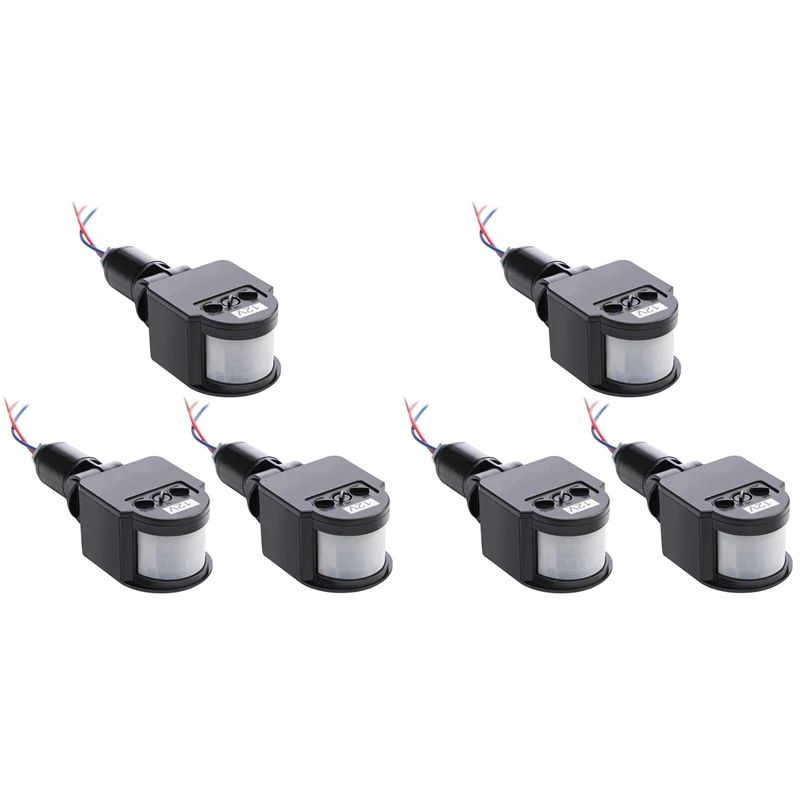 

6 Pcs Black Motion Detectors Motion Sensor Light Switch Outdoor Pir Direct Current 12V Motion Sensor Pir Sensor